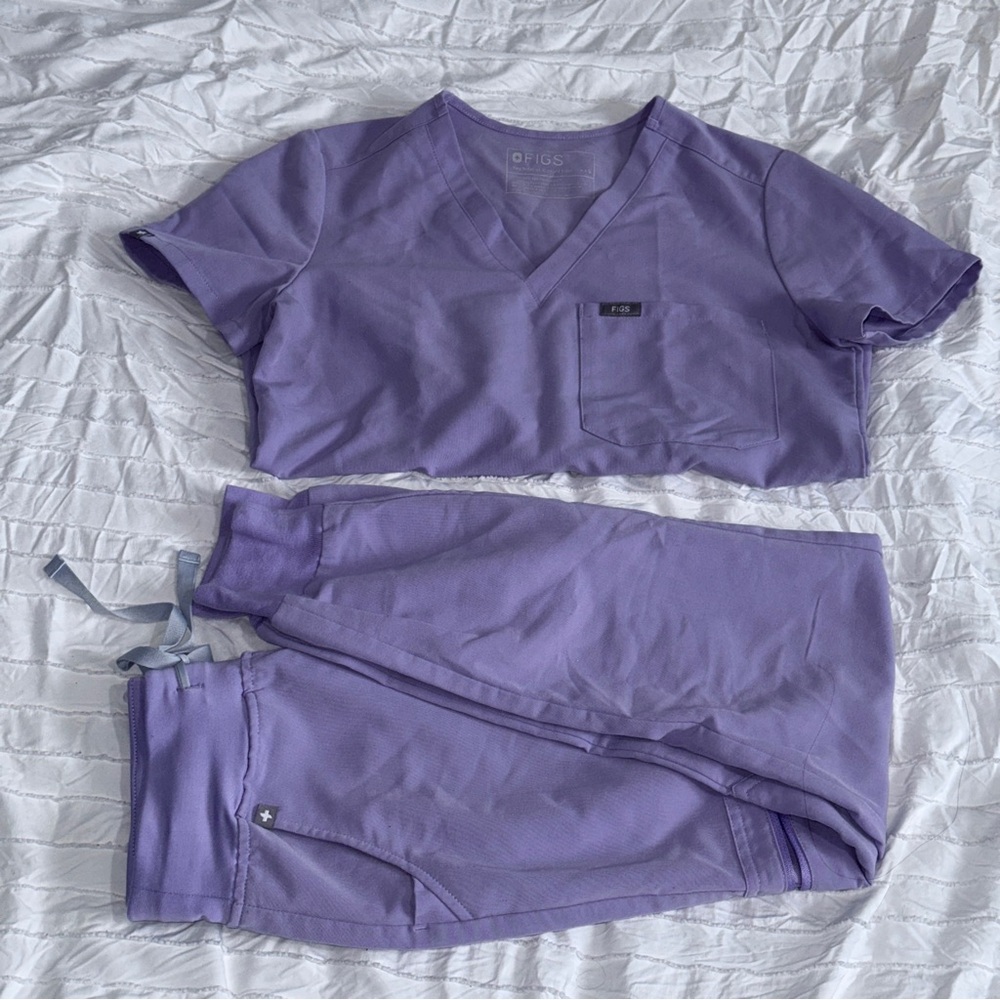 FIGS Lilac Purple Women's Scrubs Catarina XXS Zamora XXS High waisted Jogger